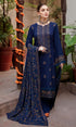 AF-BR-605 3 Piece fully Embroidered Dhanak dress with Dhanak Embroidered Shawl