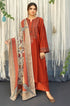 Dhanak stuff 3 Piece Fully Embroidered With Digital Printed Woolen Shawl BR-845