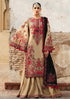 AF-HR-690-3 Piece Unstitched Heavy Embroidered Dhanak Wool Suit With Four Sided Embroidered Dhanak Shawl