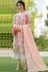 CS 34-3 Piece Unstitched Heavy Embroidered Lawn Suit With Fully Embroidered Bamber Chiffon Dupatta
