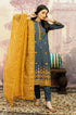 CS 840-3 Piece Lawn Embroidered Mirror Work Shirt With Embroidered Dupatta