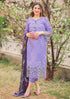 MS 04-Lawn 3 Piece Unstitched Heavy Embroidered Suit With Printed Silk Dupatta