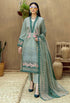 LM 16-3 Piece Heavy Embroidered Chicken Kari Lawn Suit ( Full Embroidered Organza Dupatta)