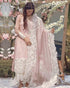 ZS 90-3 Piece Unstitched Heavy Embroidered Lawn Suit With Full Embroidered Organza Dupatta