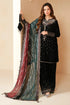 JZ 995-3 Piece Unstitched Heavy Embroidered Velvet Suit with Full Embroidered Chiffon Dupatta