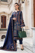 AF-MB-965-3 Piece Dhanak Embroidery Suit With Four Sides Embroidery Dhanak Shawl