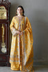 QR-2510 3-Pec Luxury Embroidered Lawn Suit With Fully Embroidered Organza Dopatta and Embroidered Extra Patches.